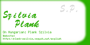 szilvia plank business card